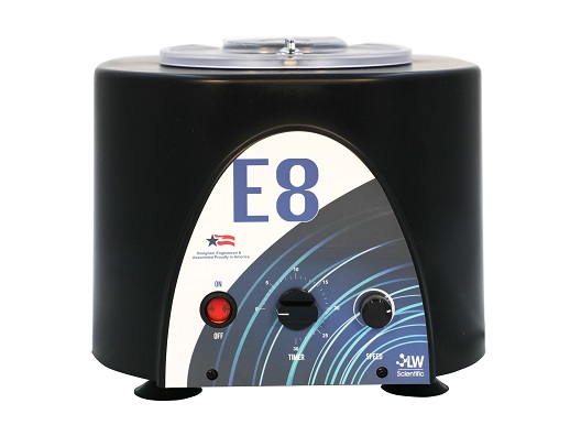LW Scientific USA E8V Variable-Speed, 8-place angled, 3-15ml, 3500, timer, 90-240v *NEW* Mini Centrifuge