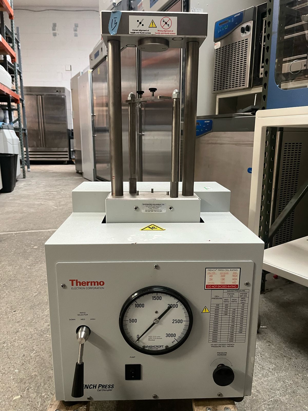 Thermo Electron FA-078A French Press Pressure Cell