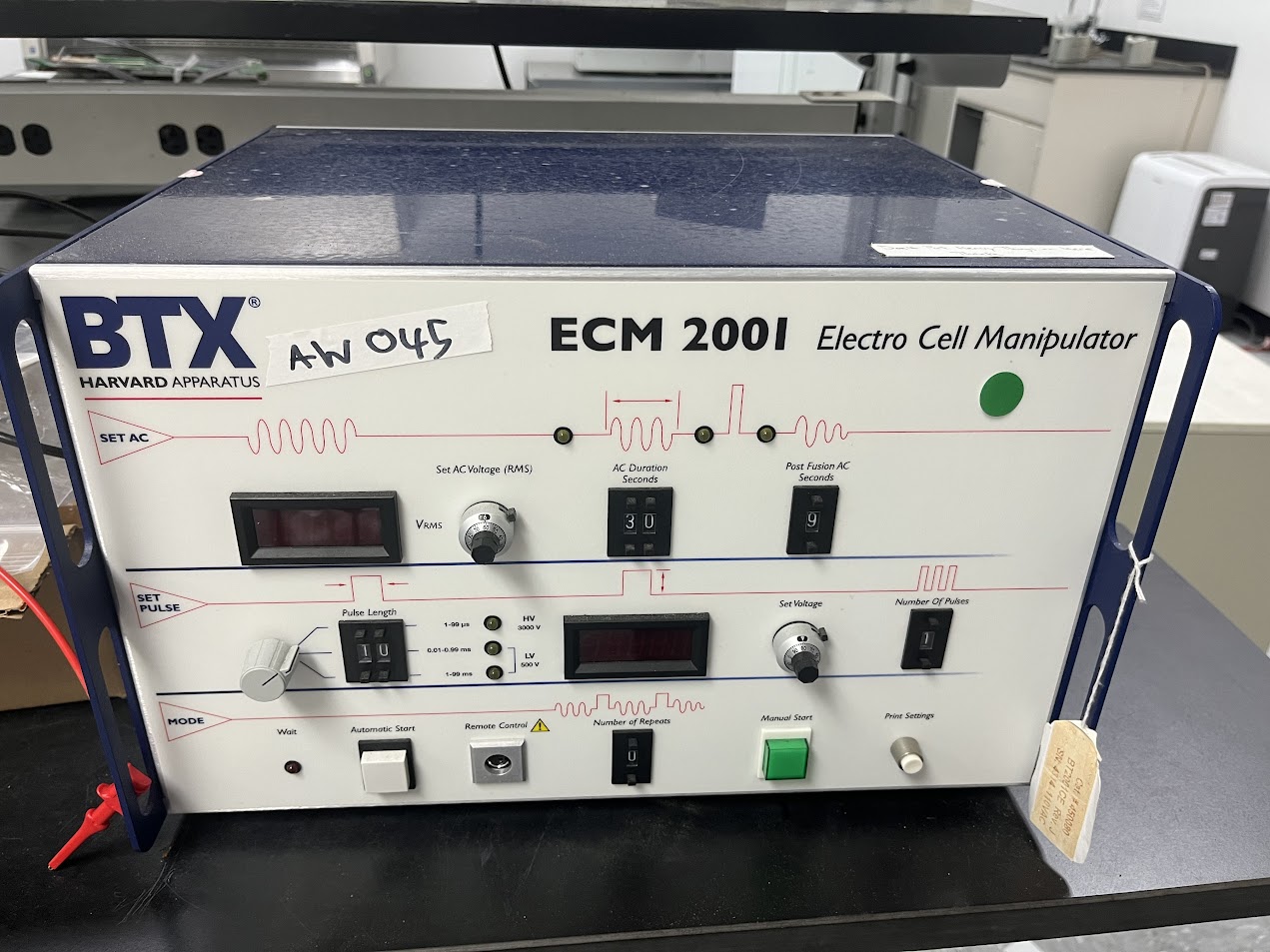 BTX ECM 2001 Electro Cell Manipulator Electroporation System