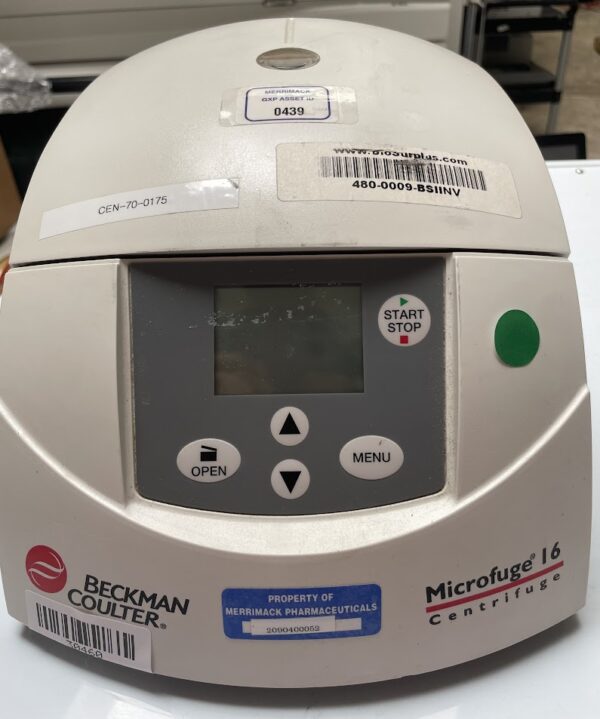 Beckman Coulter Microfuge 16 Centrifuge (A46474) Microcentrifuge