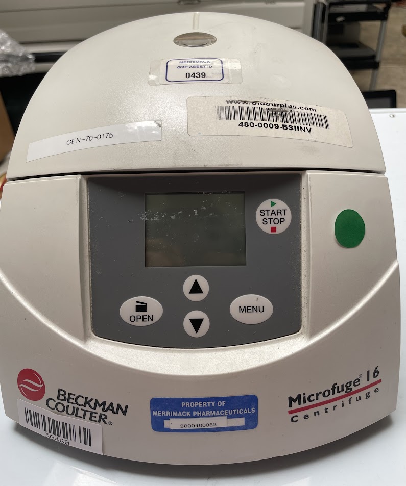 Beckman Coulter Microfuge 16 Centrifuge (A46474) Microcentrifuge