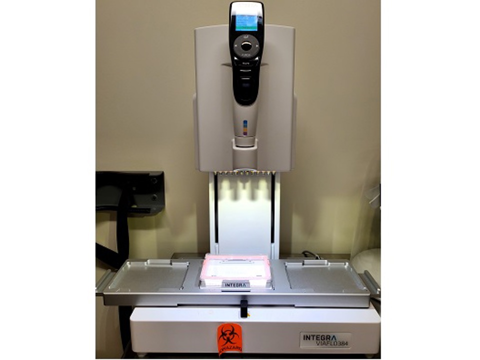 ViaFlow 384 pipettor with 96 channel head (10-300ul) and 96 channel head (50-1250ul) : 27188